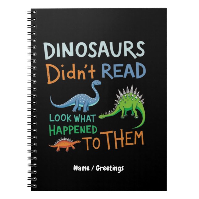 Dinosaurs Didn't Read Books Look What Happened  (Front)