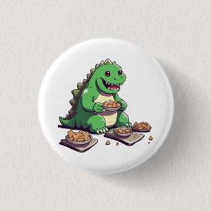 Dinosaurs diet tomorrow 3 cm round badge