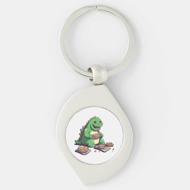 Dinosaurs diet tomorrow key ring (Front)