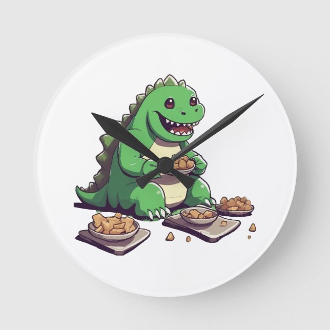 Dinosaurs diet tomorrow round clock (Front)