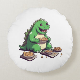Dinosaurs diet tomorrow round cushion