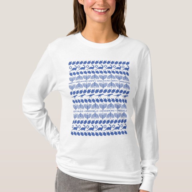 Dinosaurs & Dreidels (Womens) T-Shirt (Front)