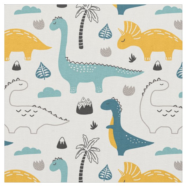 Dinosaurs Fabric (Close Up)