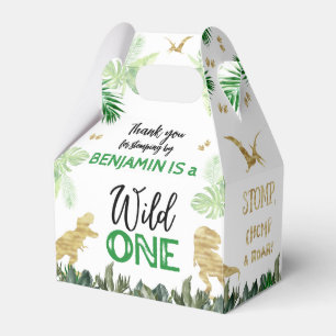 Dinosaurs First Birthday Party Wild One Favour Box
