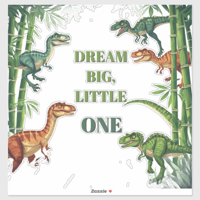 Dinosaurs Friends Framed In Jungle Scene (Sheet)