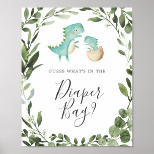 Dinosaurs Guess What's in the Diaper Bag Sign
