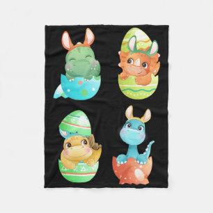 Dinosaurs Hatch Out Of Easter Eggs  Fleece Blanket