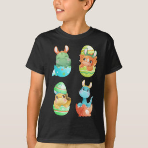 Dinosaurs Hatch Out Of Easter Eggs  T-Shirt