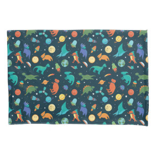 Dinosaurs In Space Planets Rocket Ships Pillowcase