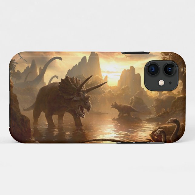 dinosaurs iphone case (Back (Horizontal))