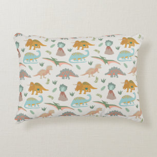 Dinosaurs Kids Hand Drawn Boho Dinosaur Bedroom Decorative Cushion