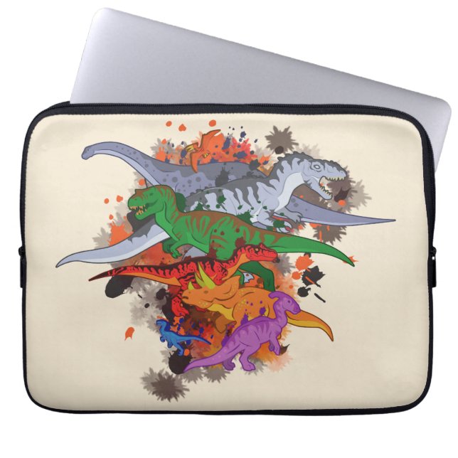 Dinosaurs Laptop Sleeve (Front)