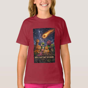 Dinosaurs Looking Up at Incoming Meteor T-Shirt