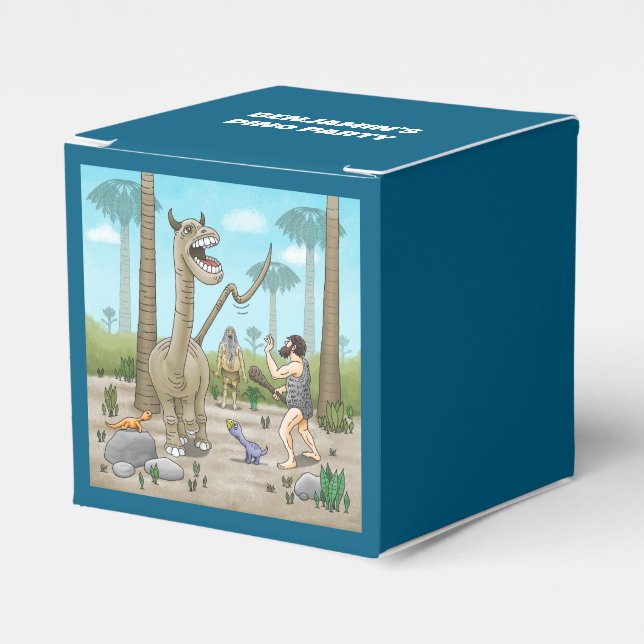Dinosaurs meets the Stone Age Favour Box (Front Side)