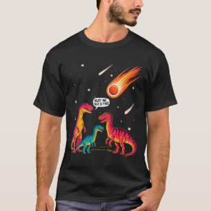 Dinosaurs Meteorite Sarcastic This Is Fine Funny  T-Shirt