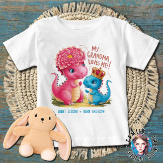 Dinosaurs My Great Aunt Loves Me Baby T-Shirt