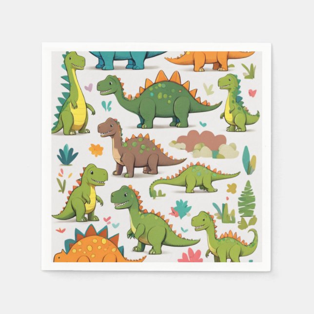 dinosaurs napkin (Front)