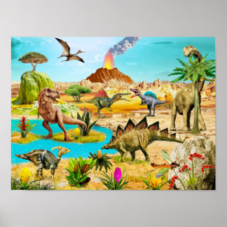 Dinosaurs painting print for decoration room wall