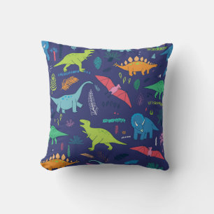 Dinosaurs Palms Tropical Vintage Pattern Cushion