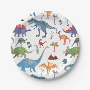 Dinosaurs Paper Plate Popobell Prehistoric Party