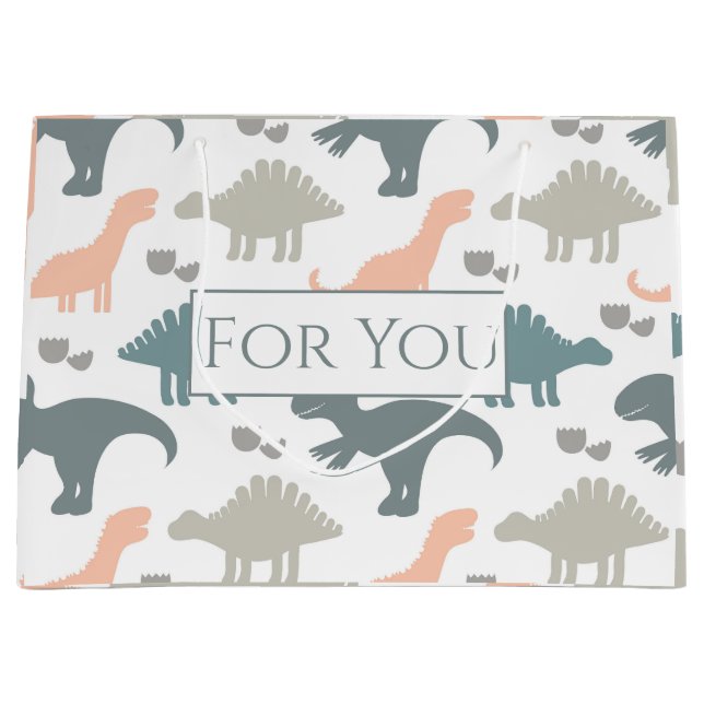 Dinosaurs Pattern Large Gift Bag (Front)