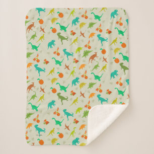 Dinosaurs Pattern Sherpa Blanket