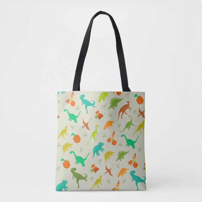 Dinosaurs Pattern Tote Bag (Front)