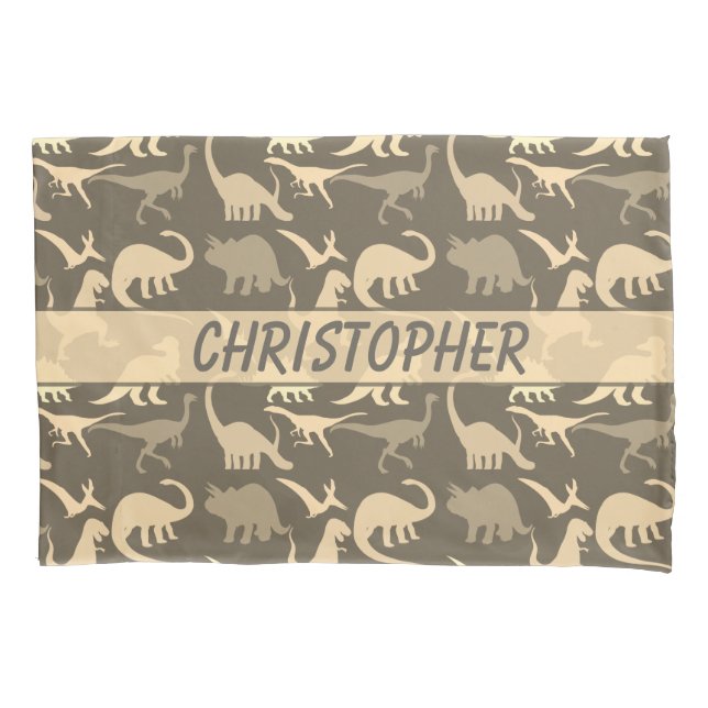 Dinosaurs Personalised Pillowcase (Front)