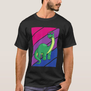 Dinosaurs Pride Bisexual Flag LGBTQ Proud Ally Pri T-Shirt
