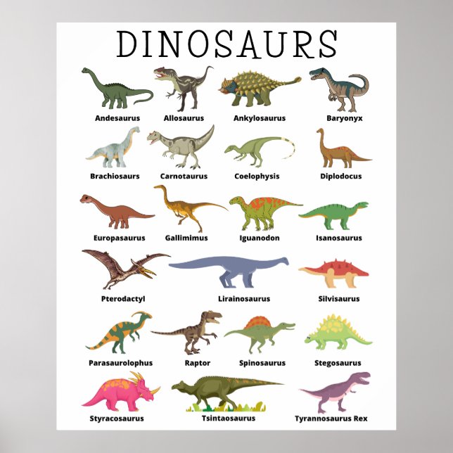 Dinosaurs Print, Value Poster Paper (Matte) (Front)