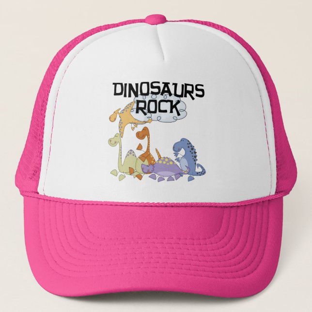 Dinosaurs Rock Tshirts and Gifts Trucker Hat (Front)