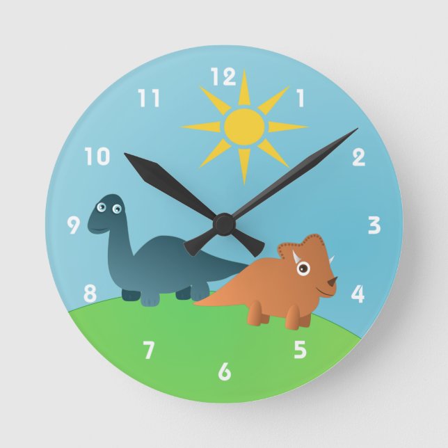 Dinosaurs Round Clock (Front)
