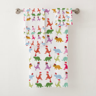 Dinosaurs Santa Mood Bath Towel Set