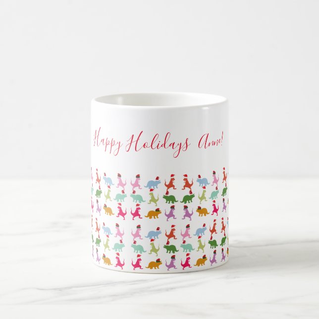 Dinosaurs Santa Mood Coffee Mug (Center)