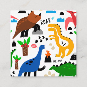 Dinosaurs seamless pattern enclosure card