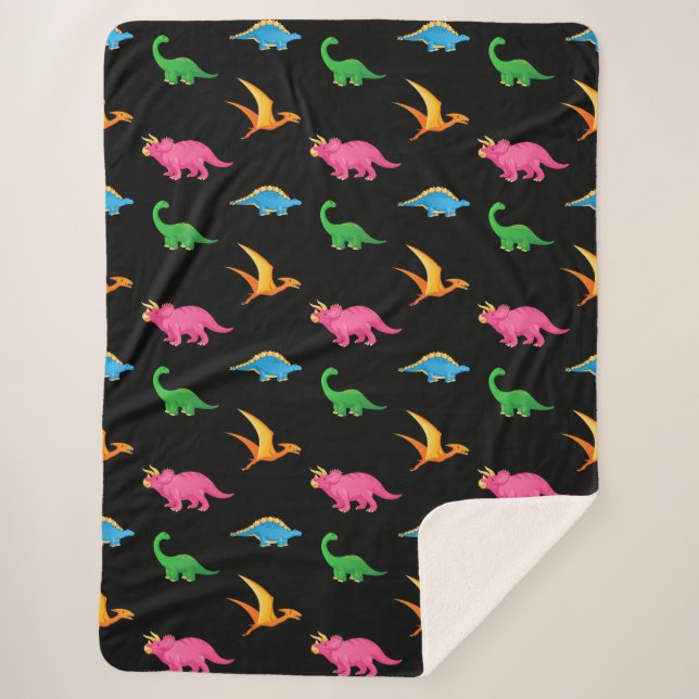 DINOSAURS SHERPA BLANKET (Front)
