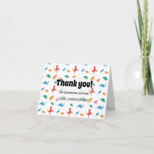 Dinosaurs Silhouette Thank you card