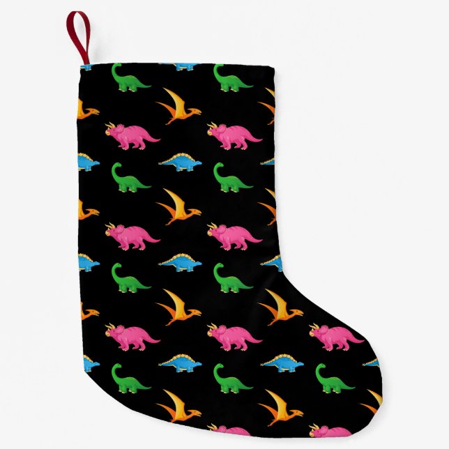 DINOSAURS SMALL CHRISTMAS STOCKING (Front)