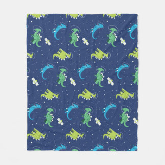 Dinosaurs Space dino kids Pattern Gift Cute Summer Fleece Blanket