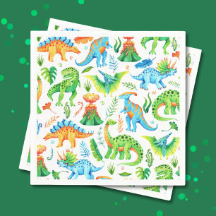 Dinosaurs T rex, Stegosaurus, Brontosaurus Boys Napkin