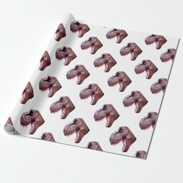 Dinosaurs T-Rex Wrapping Paper (Unrolled)