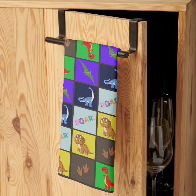 Dinosaurs Tea Towel (Thirds Fold)