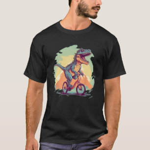 Dinosaurs with Pedal and Wheel for Bike T-Shirt