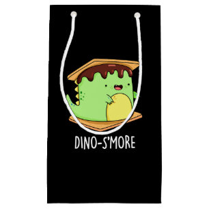 Dinosmore Funny Dinosaur Pun Dark BG Small Gift Bag
