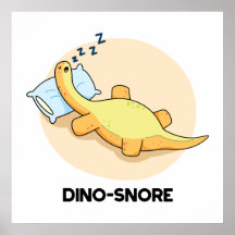 Dinosnore Funny Sleeping Dinosaur Pun 
