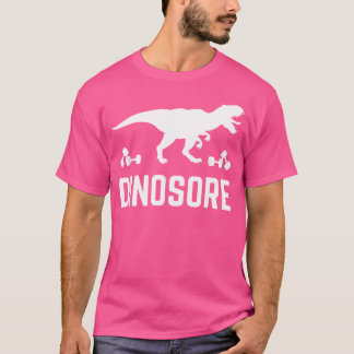 Dinosore Funny Dinosaur Workout Barbell Gym T-Shirt