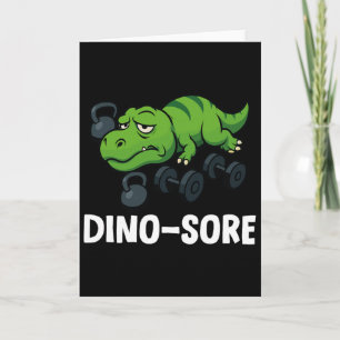 Dinosore Funny T-rex Gym Workout  Card