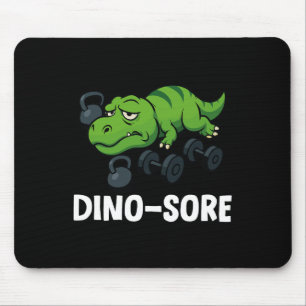 Dinosore Funny T-rex Gym Workout  Mouse Pad