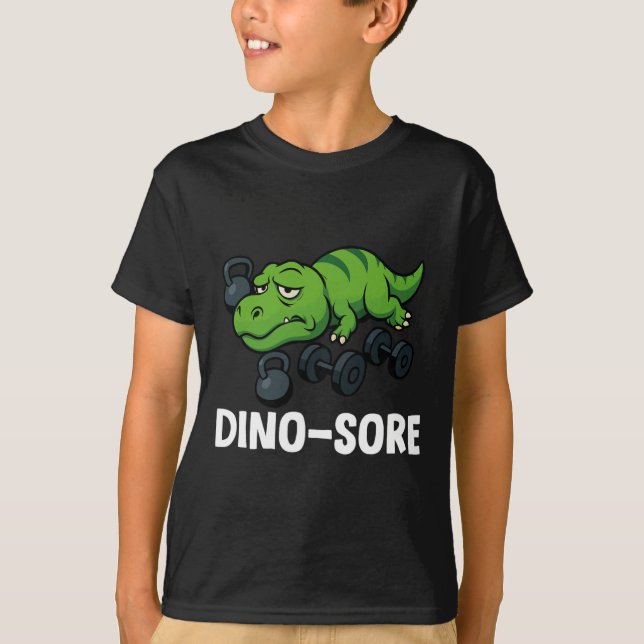 Dinosore Funny T-rex Gym Workout  T-Shirt (Front)