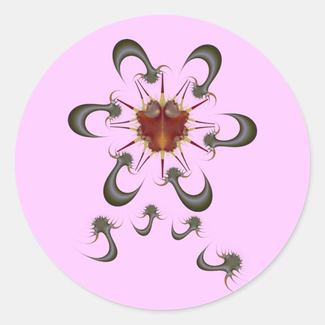 Dinoverna Bug with Anti-Virus Classic Round Sticker (Front)